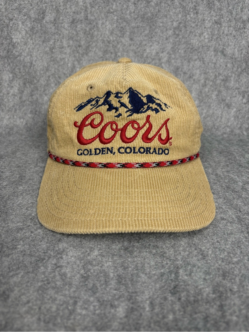 Coors Golden Colorado Tan Corduroy Baseball Cap